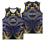 Aotearoa Ngati Raukawa Personalised Basketball Jersey Maori Iwi Poutama Puhoro Tattoo