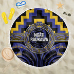 Aotearoa Ngati Raukawa Beach Blanket Maori Iwi Poutama Puhoro Tattoo