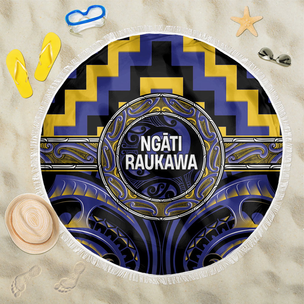 Aotearoa Ngati Raukawa Beach Blanket Maori Iwi Poutama Puhoro Tattoo