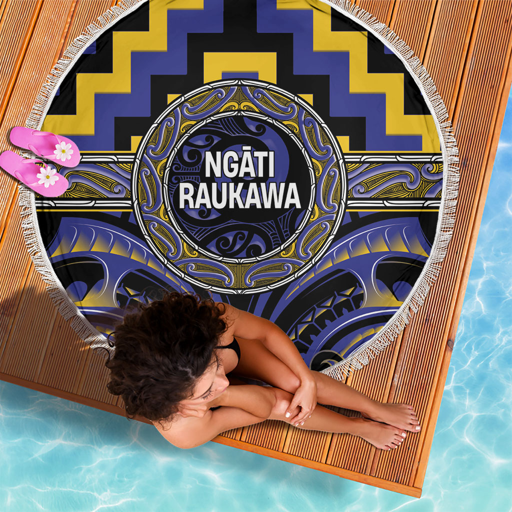 Aotearoa Ngati Raukawa Beach Blanket Maori Iwi Poutama Puhoro Tattoo