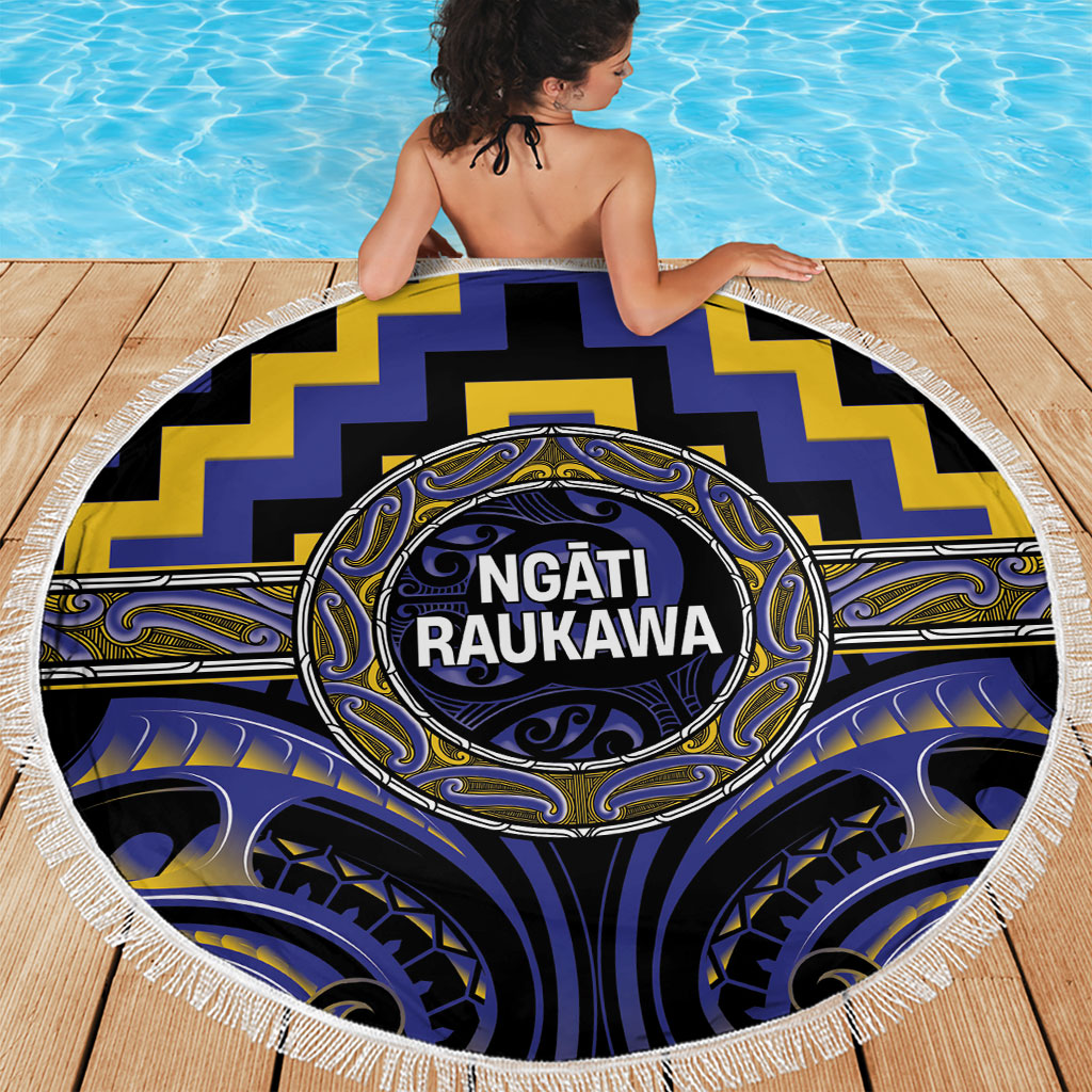 Aotearoa Ngati Raukawa Beach Blanket Maori Iwi Poutama Puhoro Tattoo