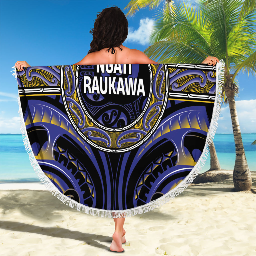 Aotearoa Ngati Raukawa Beach Blanket Maori Iwi Poutama Puhoro Tattoo