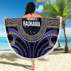 Aotearoa Ngati Raukawa Beach Blanket Maori Iwi Poutama Puhoro Tattoo