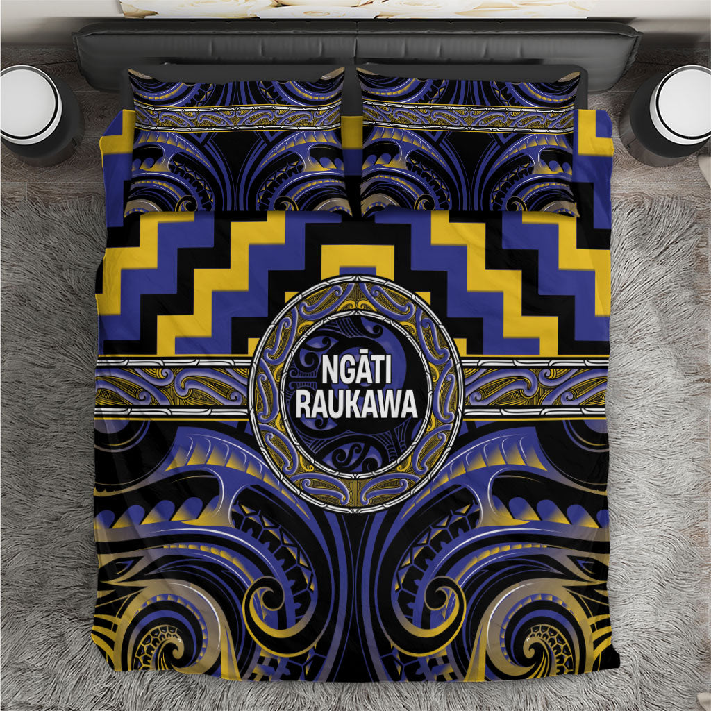 Aotearoa Ngati Raukawa Bedding Set Maori Iwi Poutama Puhoro Tattoo