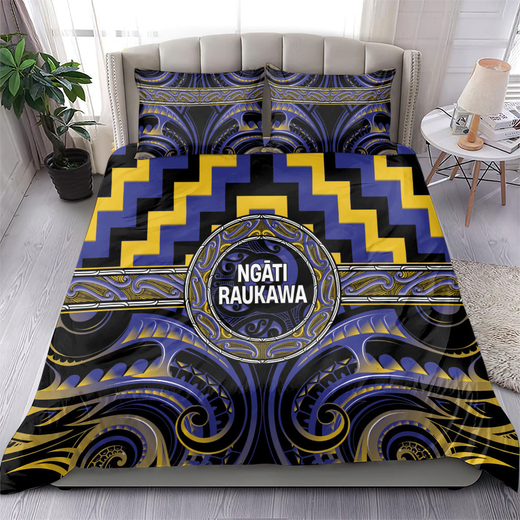 Aotearoa Ngati Raukawa Bedding Set Maori Iwi Poutama Puhoro Tattoo