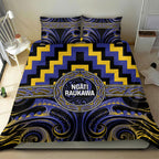Aotearoa Ngati Raukawa Bedding Set Maori Iwi Poutama Puhoro Tattoo