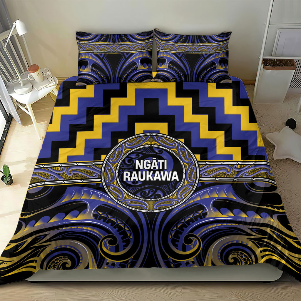 Aotearoa Ngati Raukawa Bedding Set Maori Iwi Poutama Puhoro Tattoo