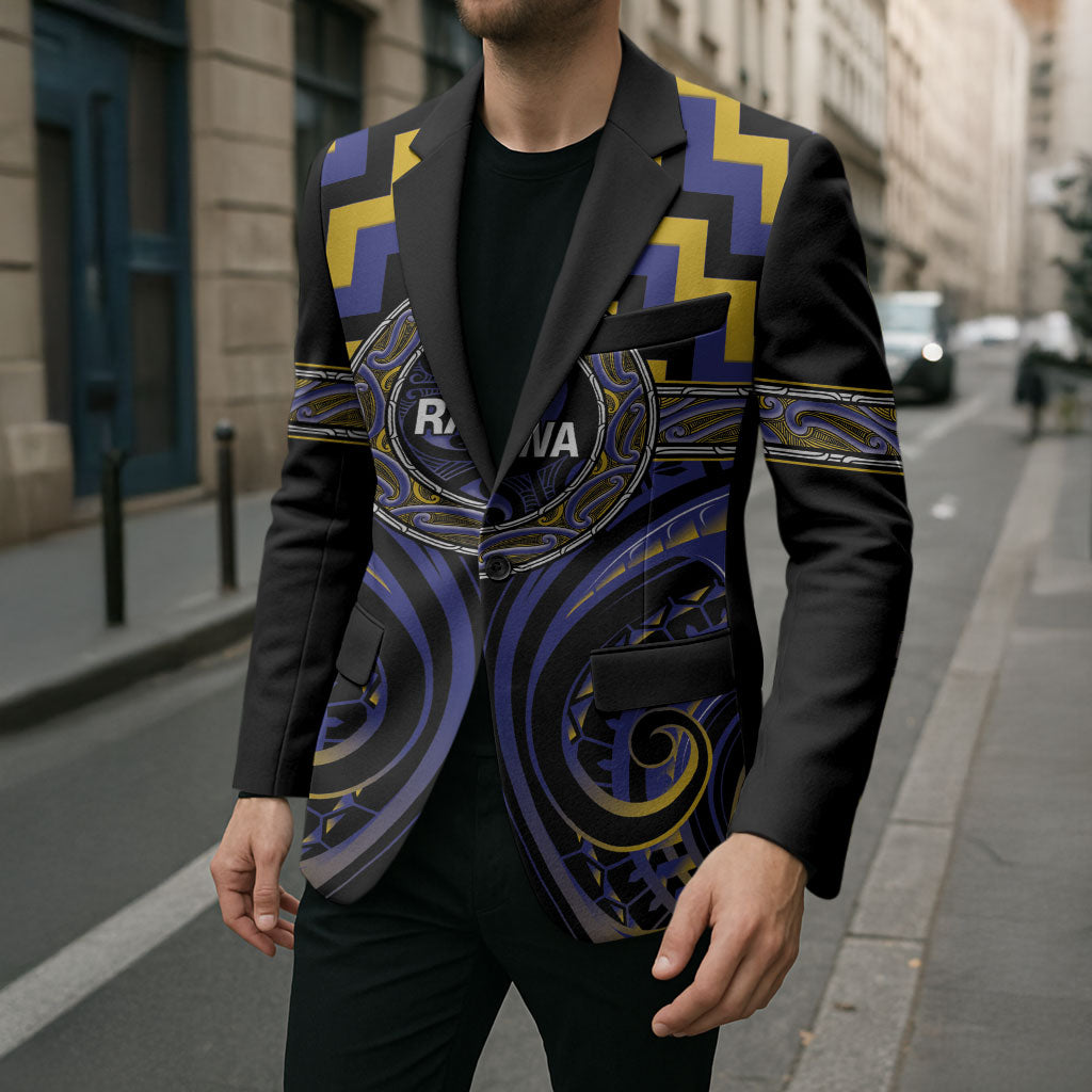 Aotearoa Ngati Raukawa Personalised Blazer Maori Iwi Poutama Puhoro Tattoo