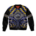 Aotearoa Ngati Raukawa Personalised Bomber Jacket Maori Iwi Poutama Puhoro Tattoo
