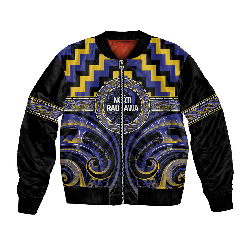 Aotearoa Ngati Raukawa Personalised Bomber Jacket Maori Iwi Poutama Puhoro Tattoo
