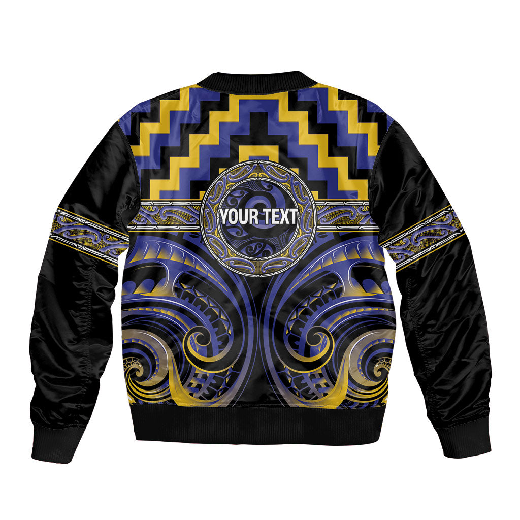 Aotearoa Ngati Raukawa Personalised Bomber Jacket Maori Iwi Poutama Puhoro Tattoo