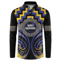 Aotearoa Ngati Raukawa Personalised Button Sweatshirt Maori Iwi Poutama Puhoro Tattoo