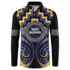 Aotearoa Ngati Raukawa Personalised Button Sweatshirt Maori Iwi Poutama Puhoro Tattoo