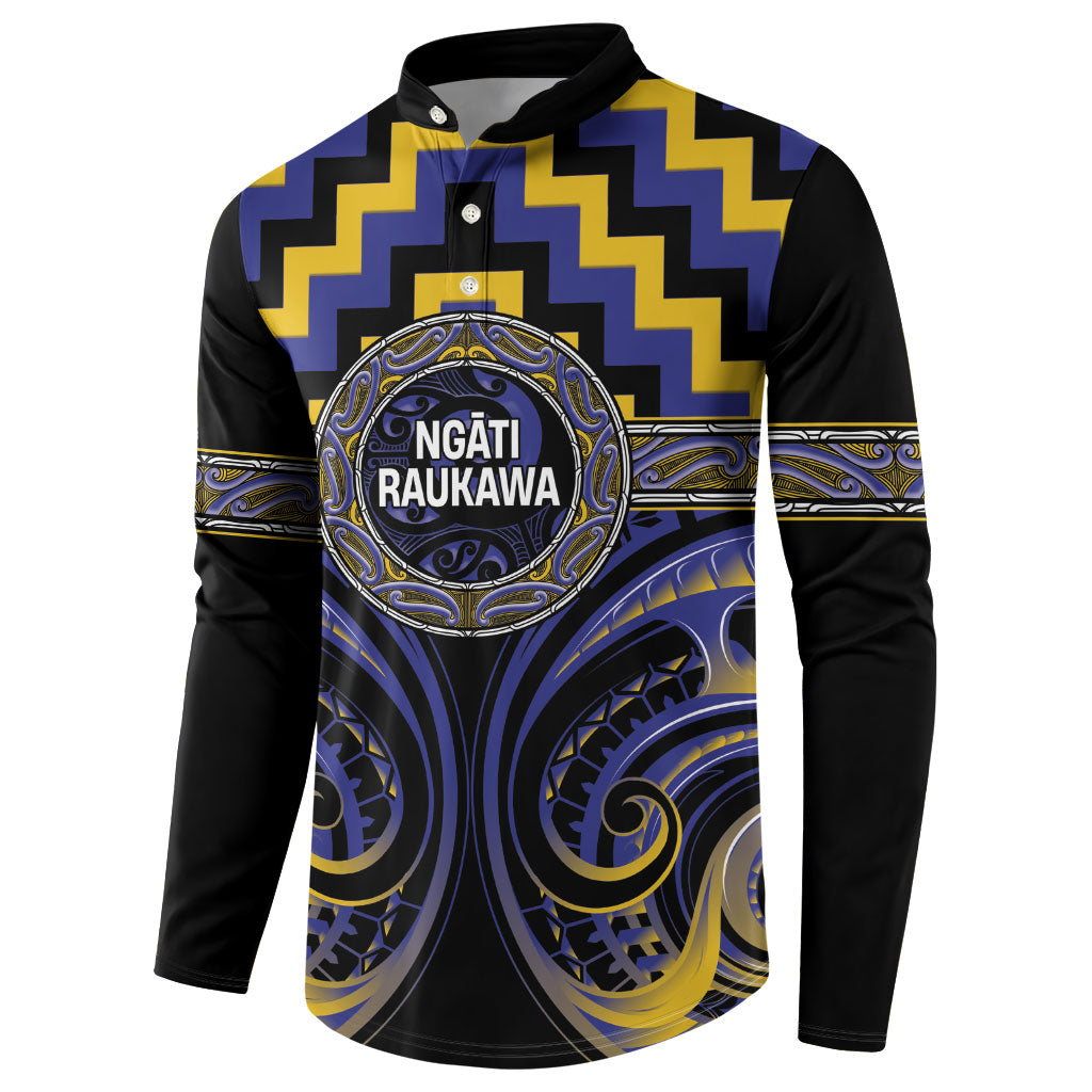 Aotearoa Ngati Raukawa Personalised Button Sweatshirt Maori Iwi Poutama Puhoro Tattoo