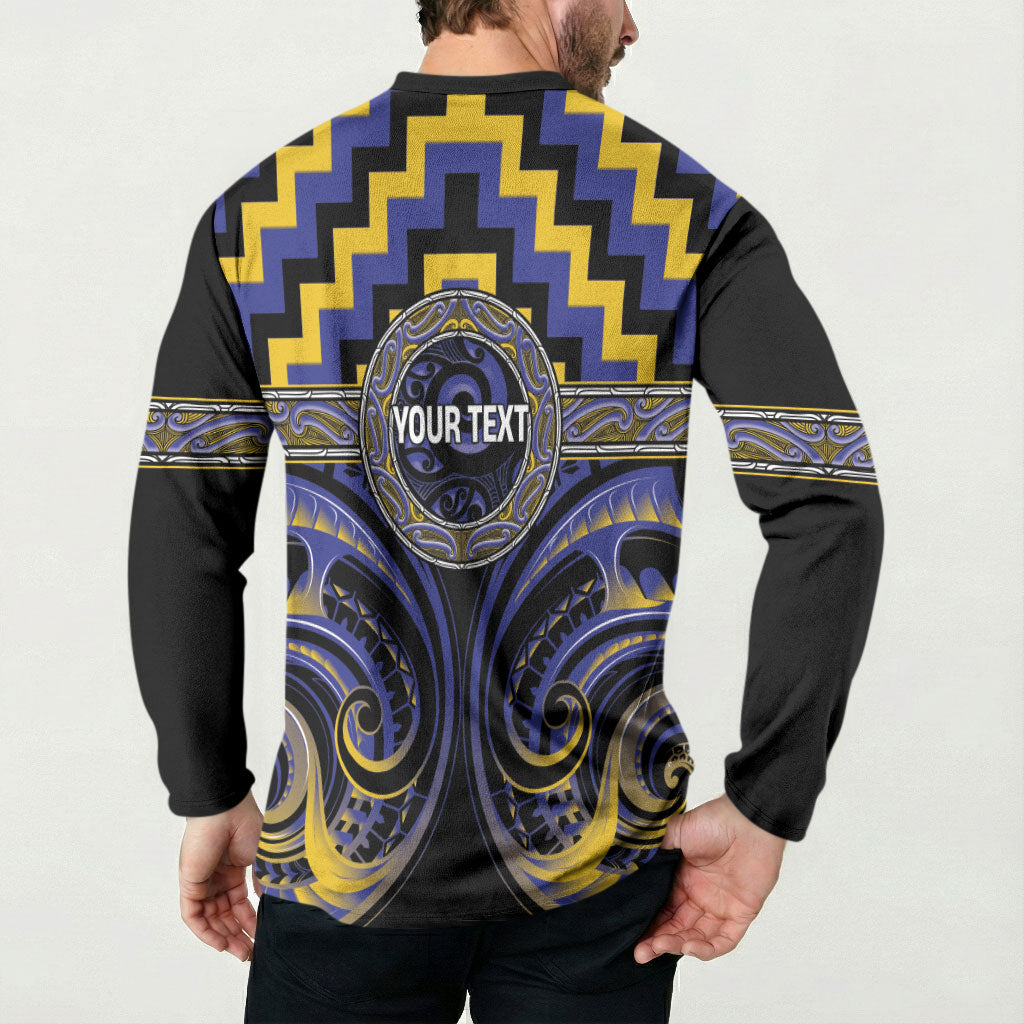 Aotearoa Ngati Raukawa Personalised Button Sweatshirt Maori Iwi Poutama Puhoro Tattoo