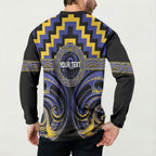 Aotearoa Ngati Raukawa Personalised Button Sweatshirt Maori Iwi Poutama Puhoro Tattoo