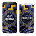 Aotearoa Ngati Raukawa Personalised 4 in 1 Can Cooler Tumbler Maori Iwi Poutama Puhoro Tattoo
