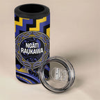 Aotearoa Ngati Raukawa Personalised 4 in 1 Can Cooler Tumbler Maori Iwi Poutama Puhoro Tattoo