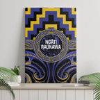 Aotearoa Ngati Raukawa Canvas Wall Art Maori Iwi Poutama Puhoro Tattoo