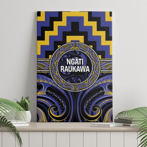 Aotearoa Ngati Raukawa Canvas Wall Art Maori Iwi Poutama Puhoro Tattoo