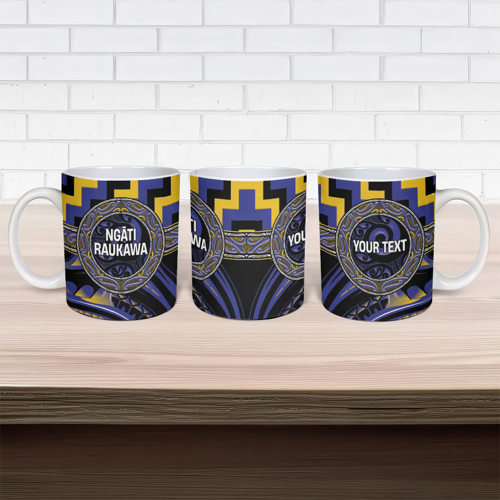 Aotearoa Ngati Raukawa Personalised Ceramic Mug Maori Iwi Poutama Puhoro Tattoo