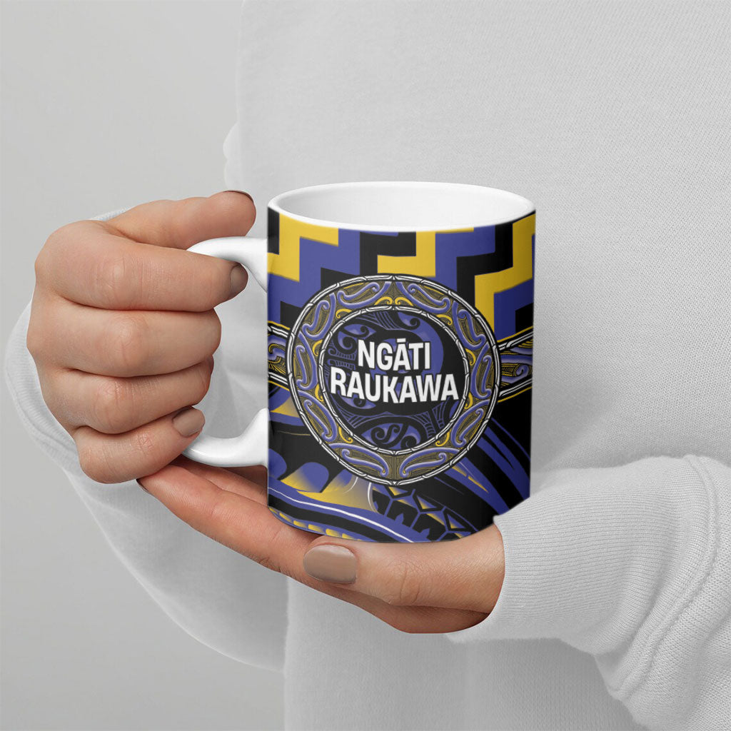 Aotearoa Ngati Raukawa Personalised Ceramic Mug Maori Iwi Poutama Puhoro Tattoo