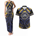 Aotearoa Ngati Raukawa Personalised Couples Matching Tank Maxi Dress and Hawaiian Shirt Maori Iwi Poutama Puhoro Tattoo