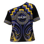 Aotearoa Ngati Raukawa Personalised Cross Shoulder Shirt Maori Iwi Poutama Puhoro Tattoo
