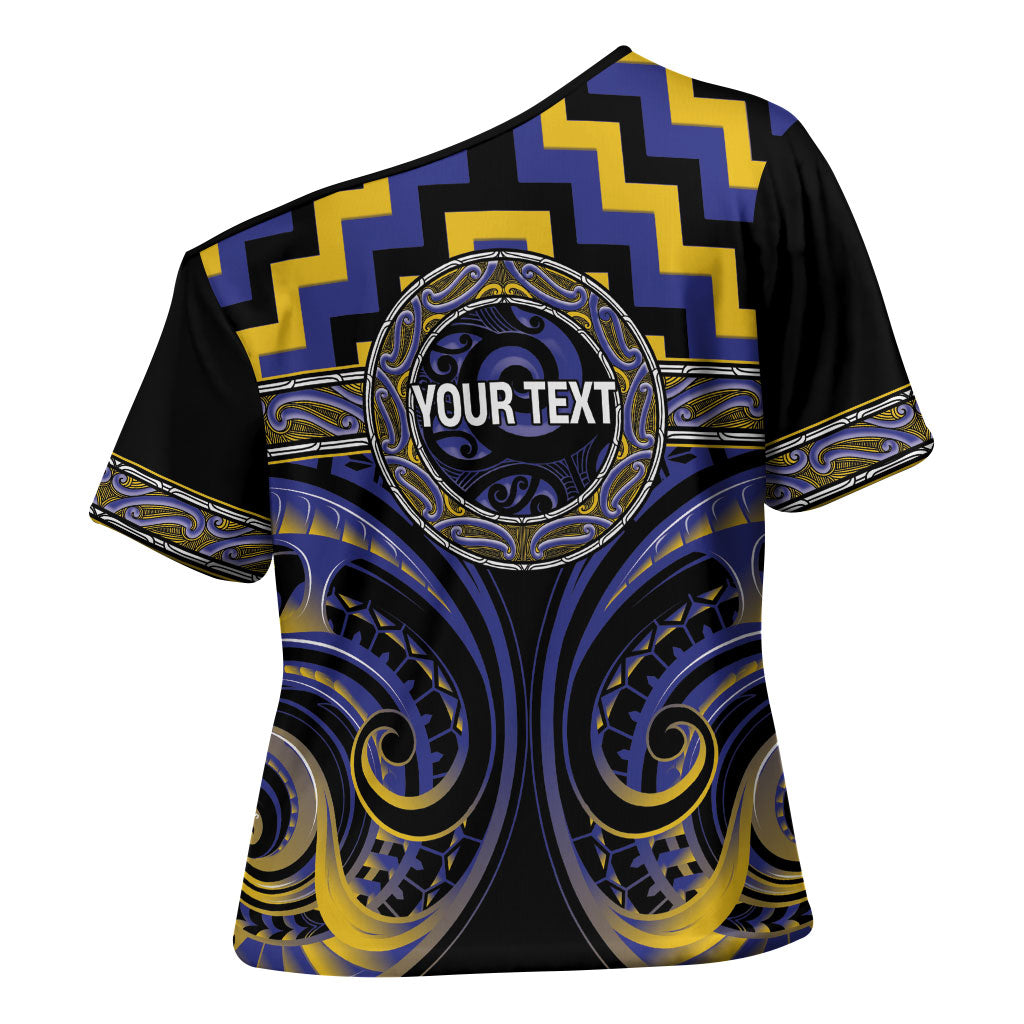 Aotearoa Ngati Raukawa Personalised Cross Shoulder Shirt Maori Iwi Poutama Puhoro Tattoo