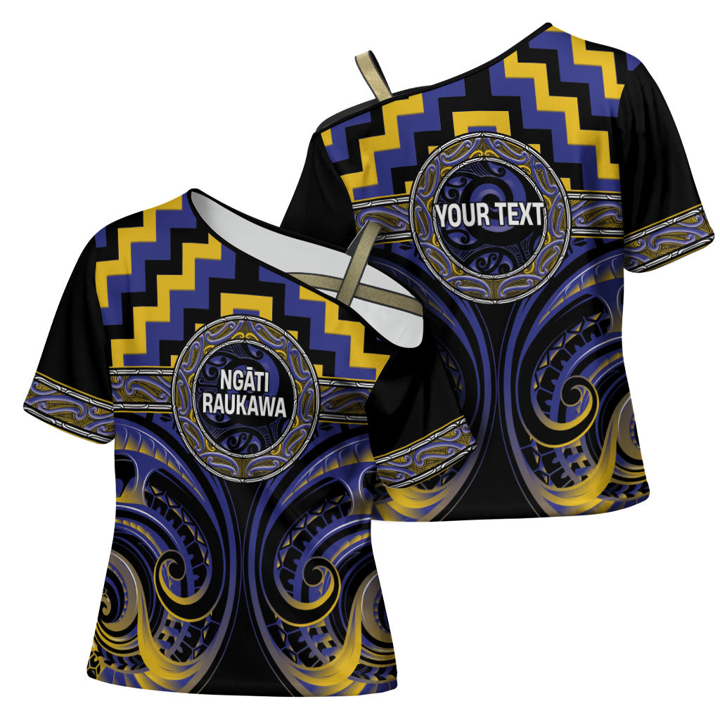 Aotearoa Ngati Raukawa Personalised Cross Shoulder Shirt Maori Iwi Poutama Puhoro Tattoo