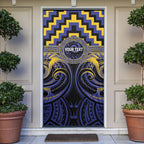 Aotearoa Ngati Raukawa Personalised Door Cover Maori Iwi Poutama Puhoro Tattoo