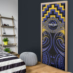 Aotearoa Ngati Raukawa Personalised Door Cover Maori Iwi Poutama Puhoro Tattoo
