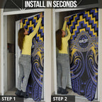 Aotearoa Ngati Raukawa Personalised Door Cover Maori Iwi Poutama Puhoro Tattoo