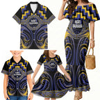 Aotearoa Ngati Raukawa Personalised Family Matching Mermaid Dress and Hawaiian Shirt Maori Iwi Poutama Puhoro Tattoo