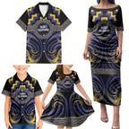 Aotearoa Ngati Raukawa Personalised Family Matching Puletasi and Hawaiian Shirt Maori Iwi Poutama Puhoro Tattoo
