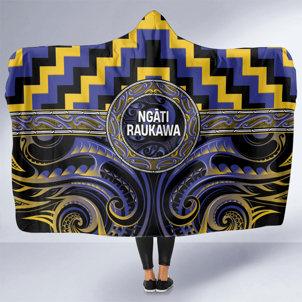 Aotearoa Ngati Raukawa Hooded Blanket Maori Iwi Poutama Puhoro Tattoo