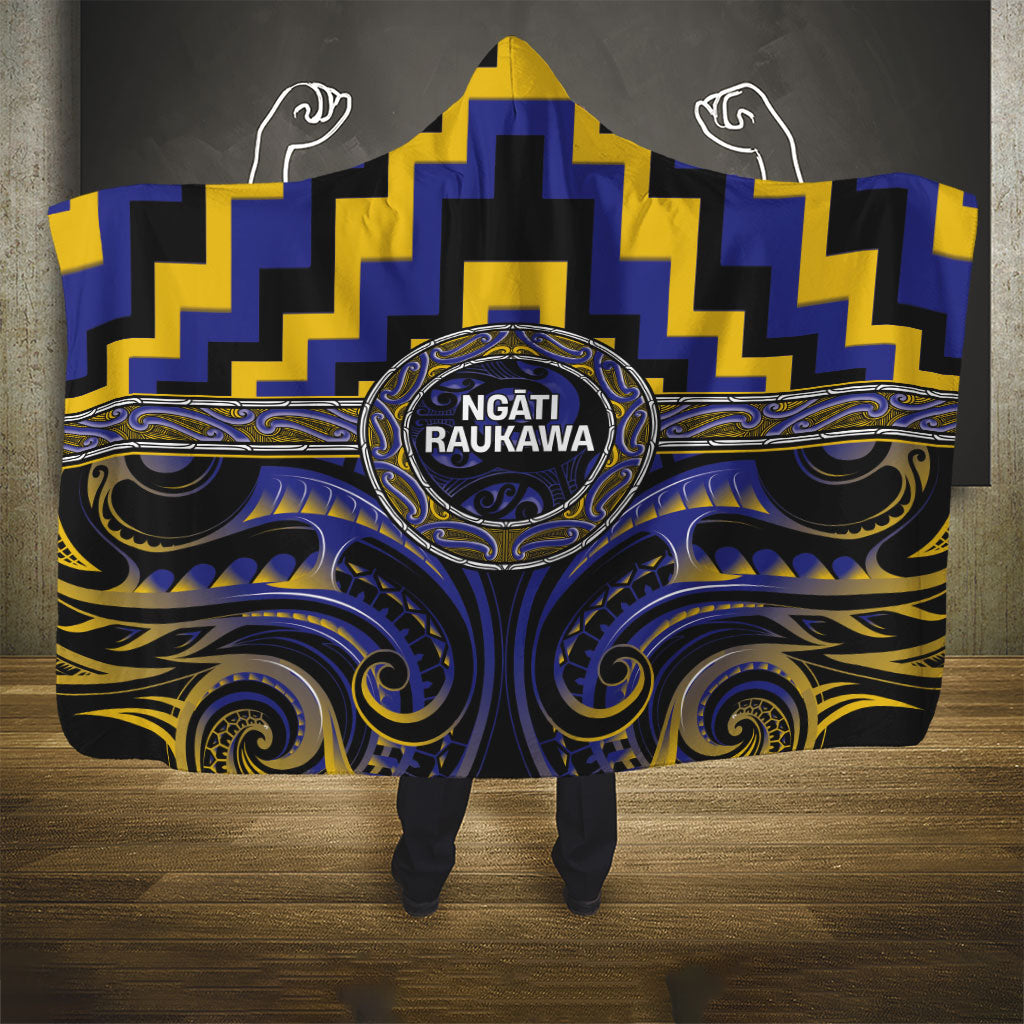 Aotearoa Ngati Raukawa Hooded Blanket Maori Iwi Poutama Puhoro Tattoo