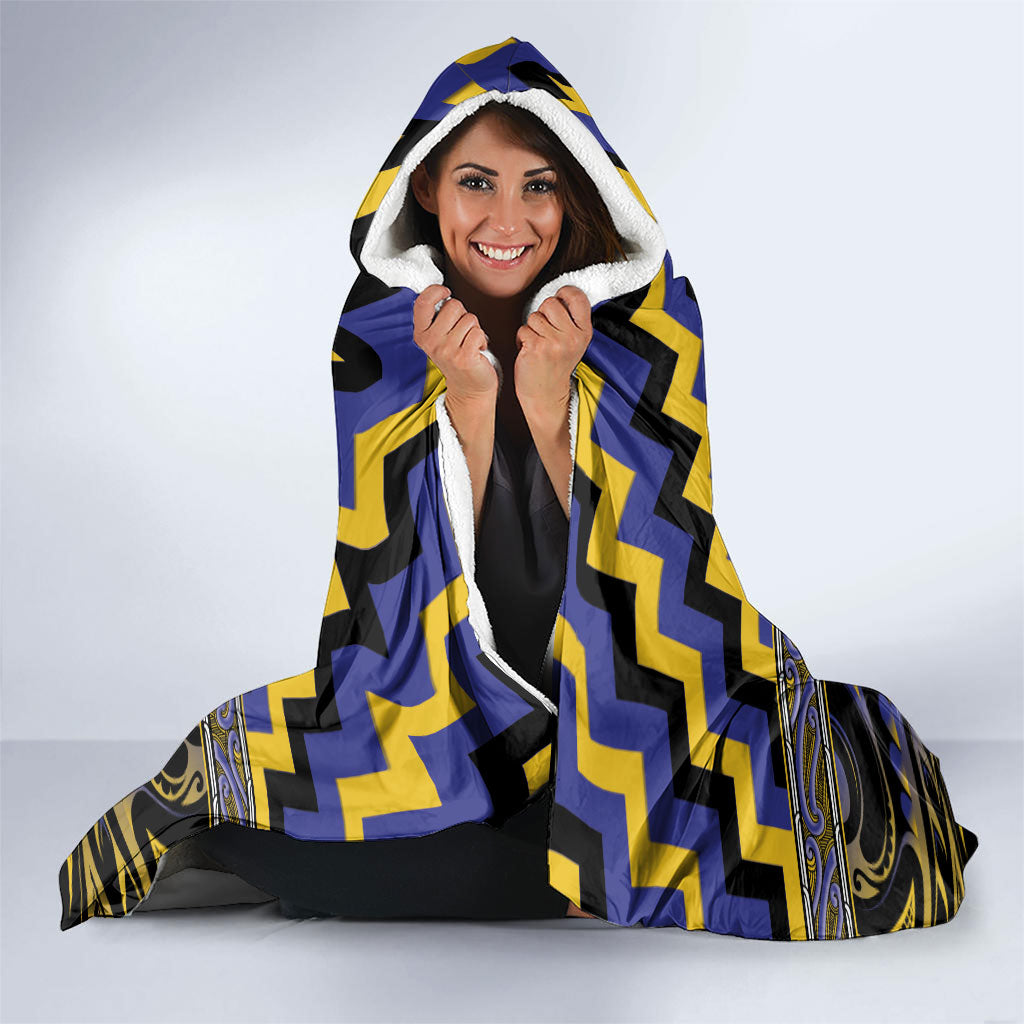 Aotearoa Ngati Raukawa Hooded Blanket Maori Iwi Poutama Puhoro Tattoo
