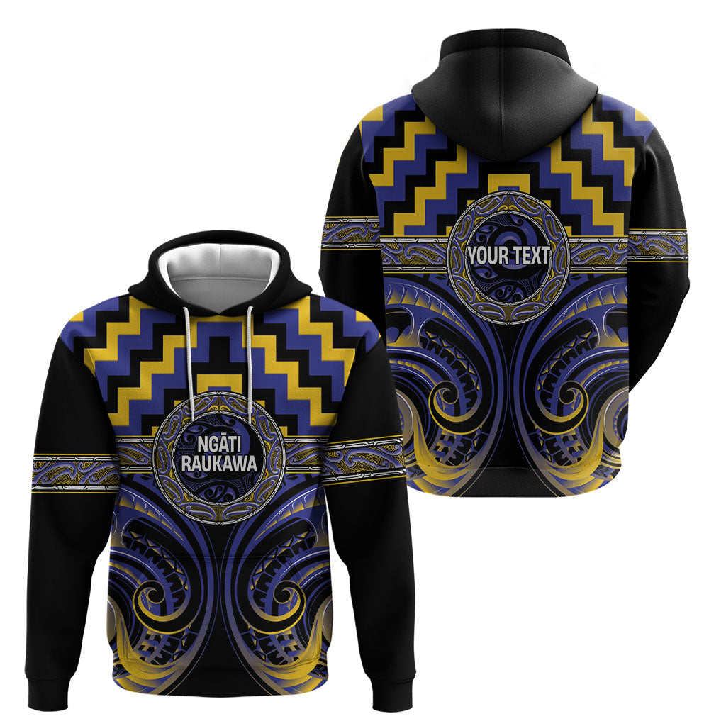 Aotearoa Ngati Raukawa Personalised Hoodie Maori Iwi Poutama Puhoro Tattoo