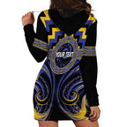 Aotearoa Ngati Raukawa Personalised Hoodie Dress Maori Iwi Poutama Puhoro Tattoo
