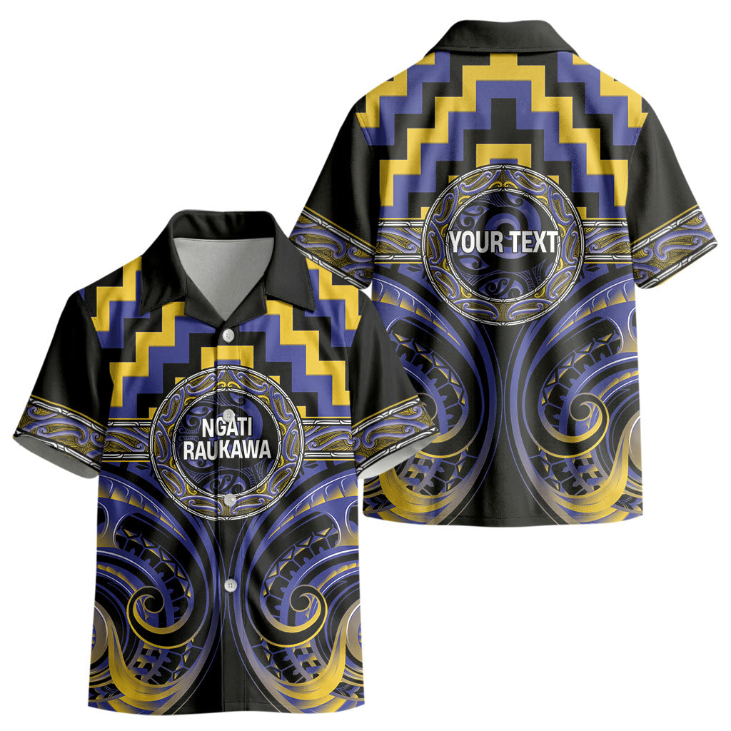Aotearoa Ngati Raukawa Personalised Kid Hawaiian Shirt Maori Iwi Poutama Puhoro Tattoo