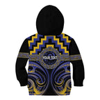 Aotearoa Ngati Raukawa Personalised Kid Hoodie Maori Iwi Poutama Puhoro Tattoo