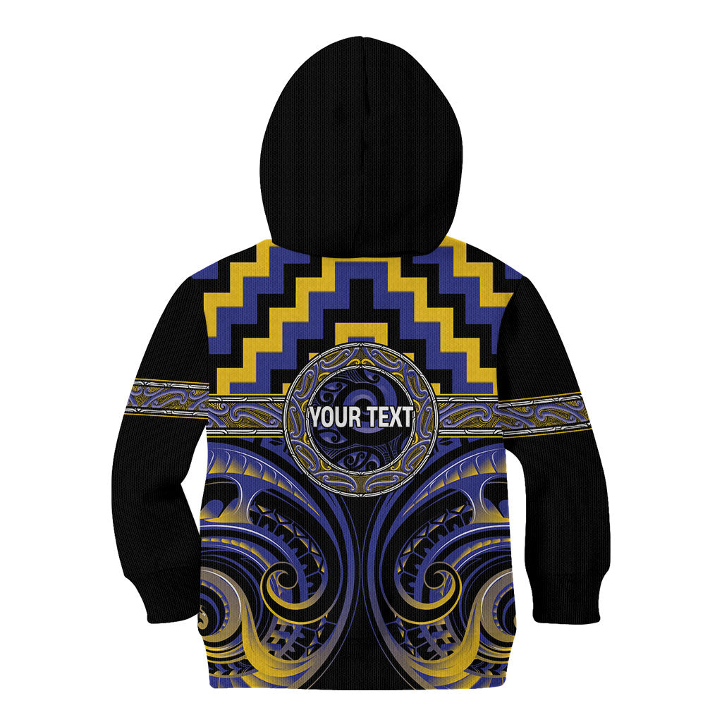 Aotearoa Ngati Raukawa Personalised Kid Hoodie Maori Iwi Poutama Puhoro Tattoo