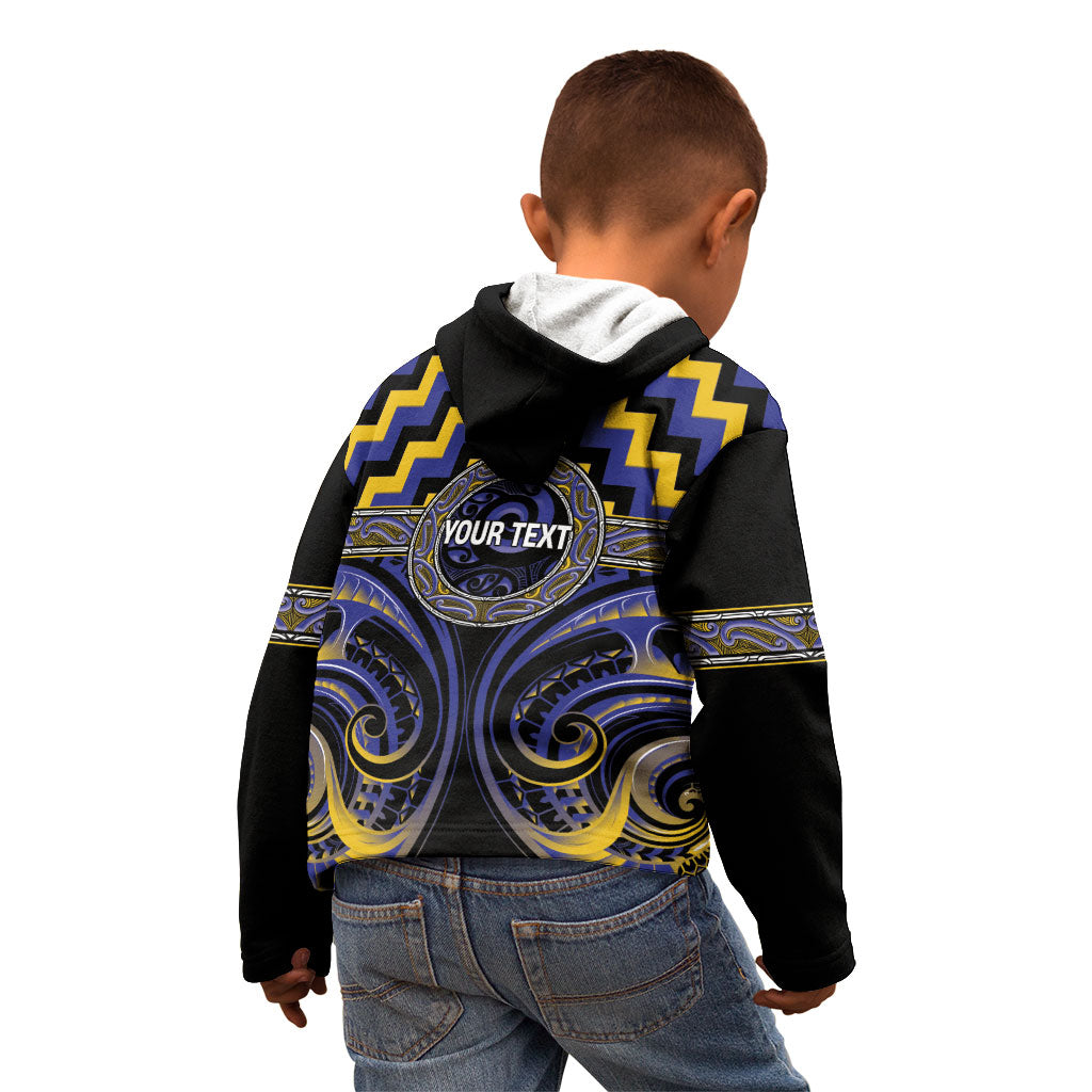 Aotearoa Ngati Raukawa Personalised Kid Hoodie Maori Iwi Poutama Puhoro Tattoo