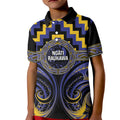 Aotearoa Ngati Raukawa Personalised Kid Polo Shirt Maori Iwi Poutama Puhoro Tattoo
