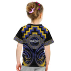 Aotearoa Ngati Raukawa Personalised Kid T Shirt Maori Iwi Poutama Puhoro Tattoo