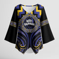 Aotearoa Ngati Raukawa Personalised Kimono Sleeve Blouse Maori Iwi Poutama Puhoro Tattoo