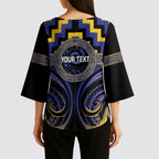 Aotearoa Ngati Raukawa Personalised Kimono Sleeve Blouse Maori Iwi Poutama Puhoro Tattoo