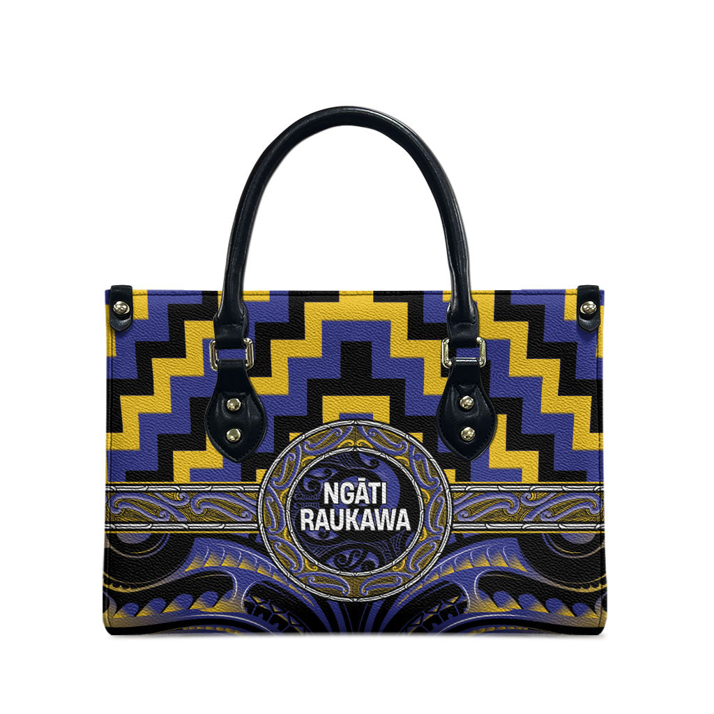 Aotearoa Ngati Raukawa Leather Bag Maori Iwi Poutama Puhoro Tattoo
