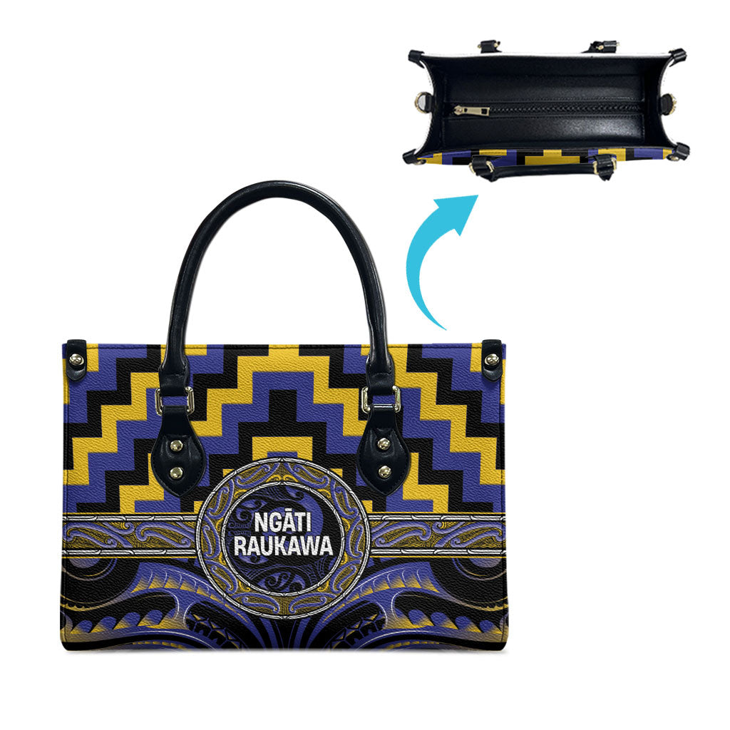 Aotearoa Ngati Raukawa Leather Bag Maori Iwi Poutama Puhoro Tattoo